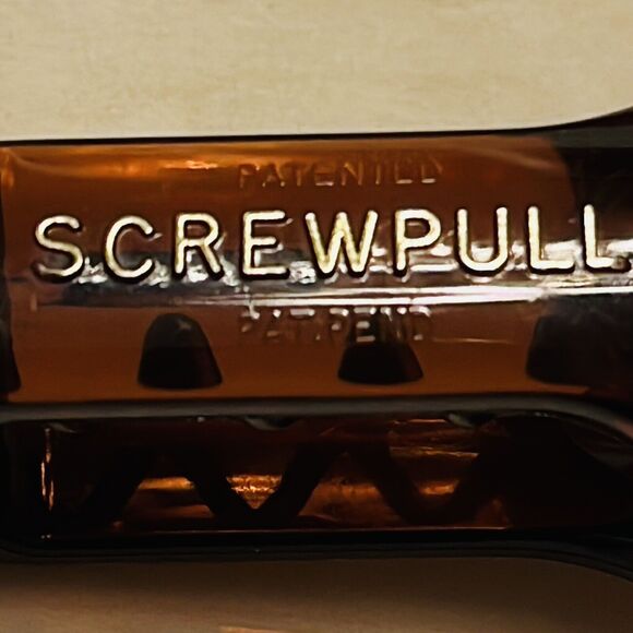 VTG The Wonderful Screwpull Amber Acrylic Cork Remover Screw England Mid Century - Picture 4 of 10